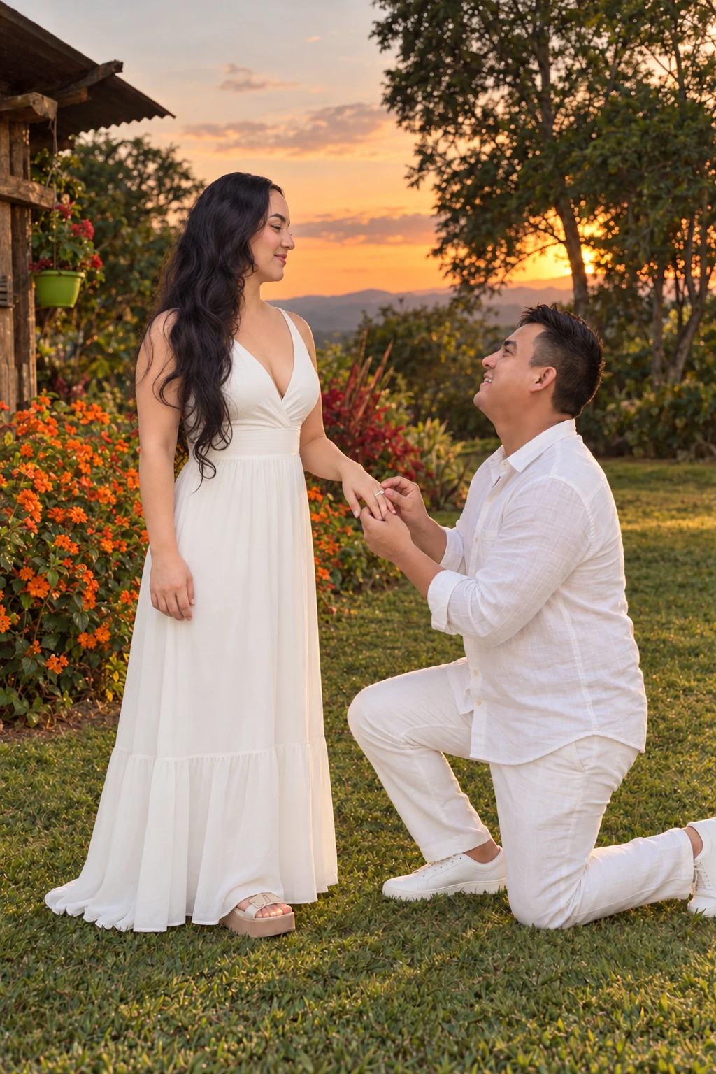 Andrés colocando el anillo a Anita