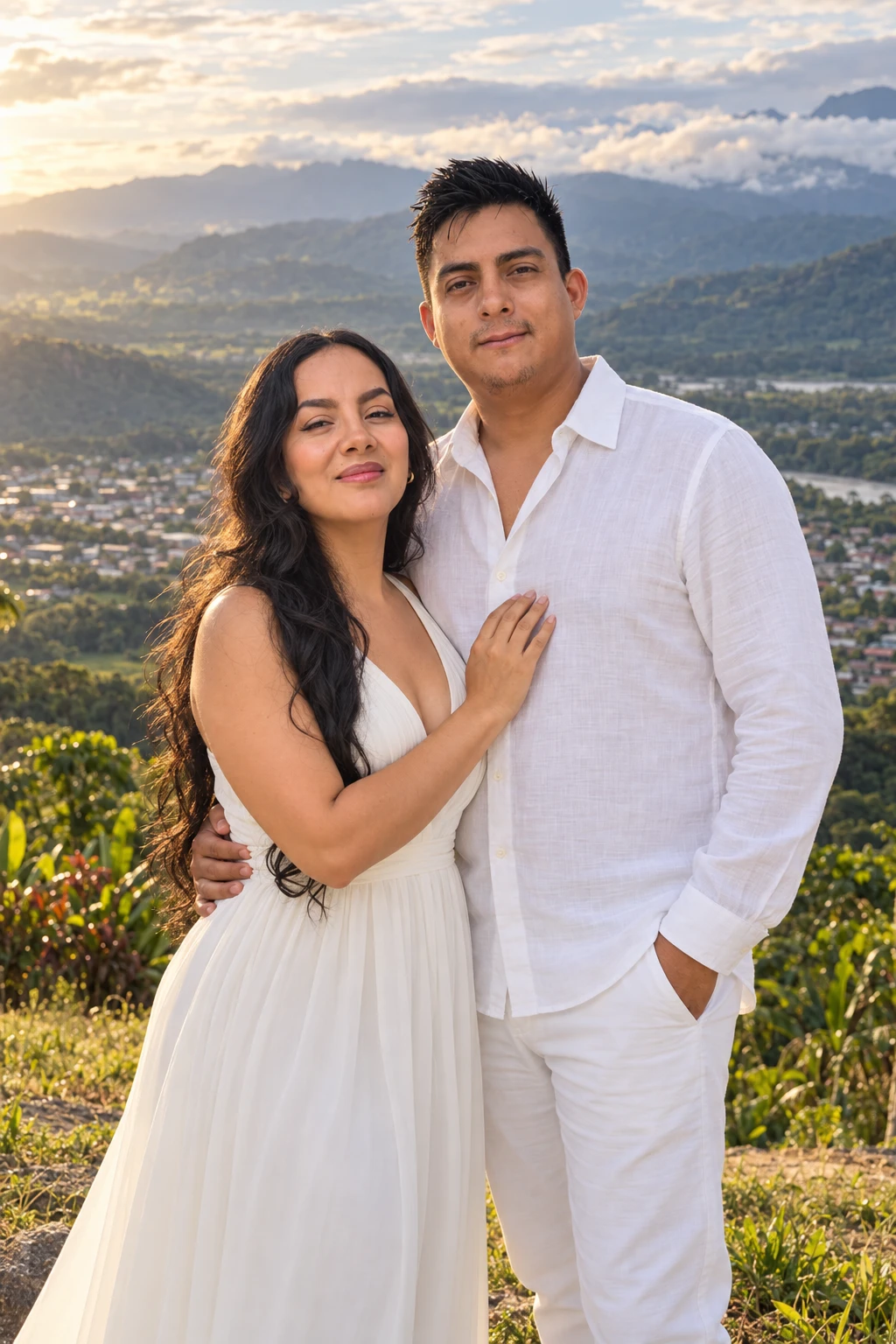 Andrés y Anita juntos al atardecer